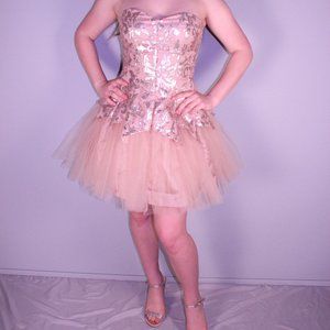 Alison Champagne Prom Dress